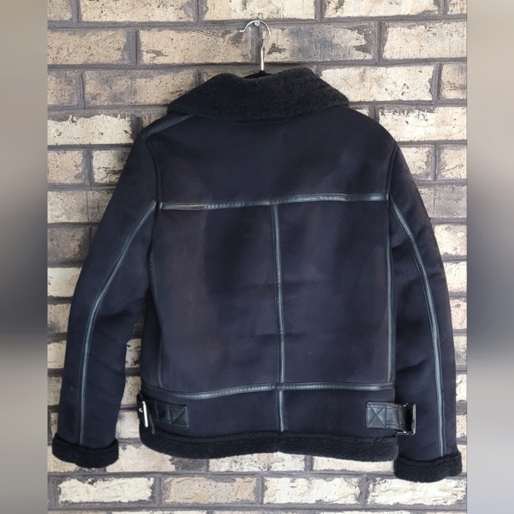 C - Philosophy black jacket, faux fur & faux sherpa - Picture 2 of 8